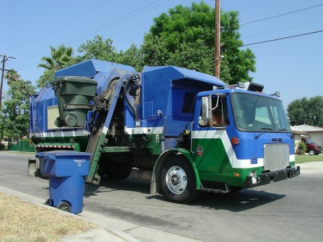 Properly disposed furniture in a recycling center in Heston
